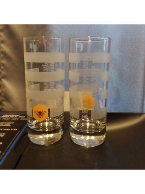 𝅺2 Jack Daniels Tenn. Honey Tall Hi-ball Glasses